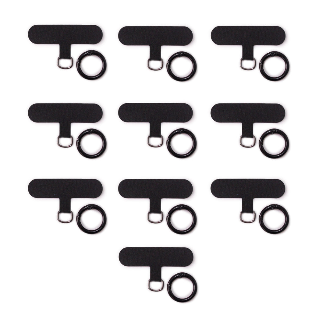 Pack 10 ganchos adaptadores NEGRO para correa strap de celular