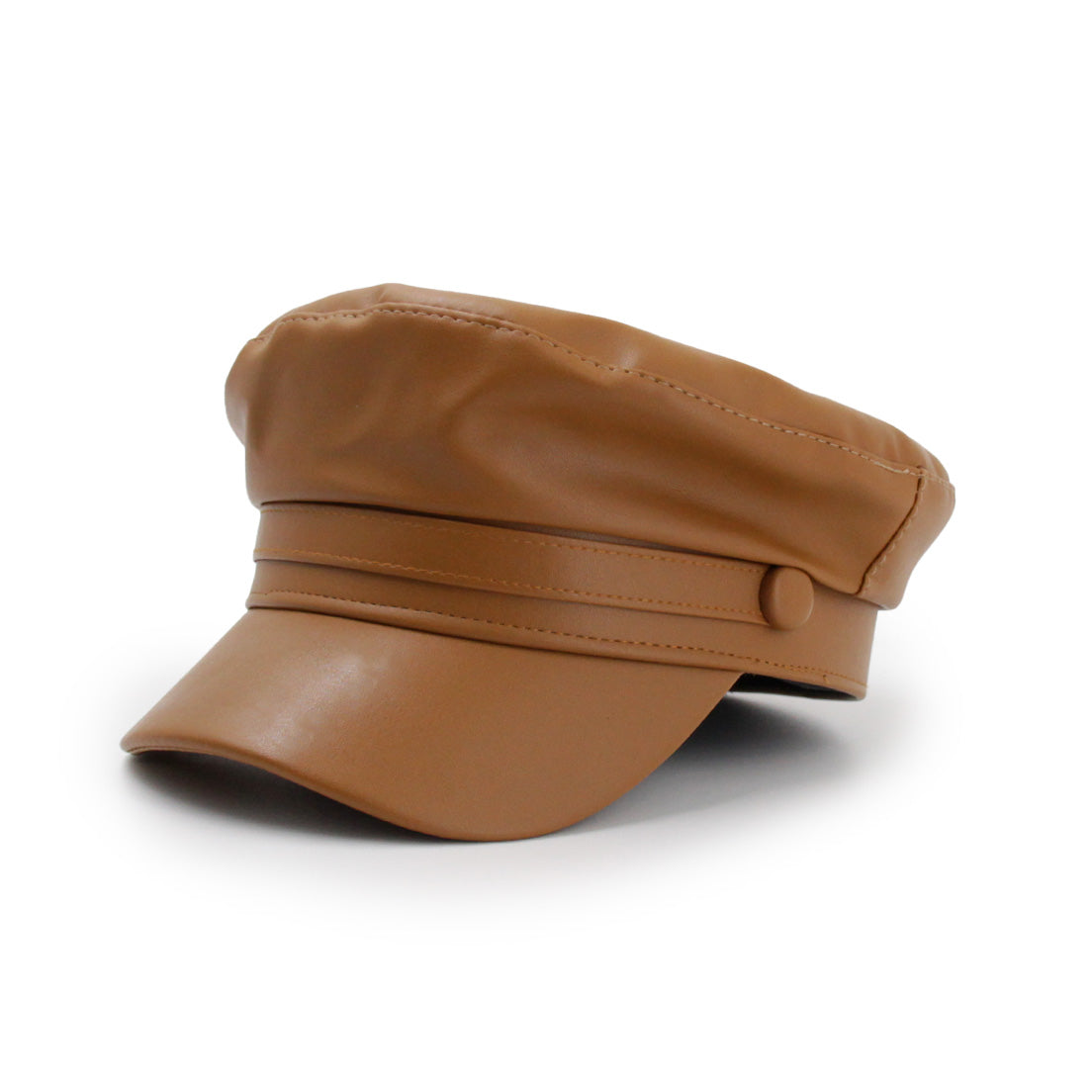 Boina Militar Ecocuero Ajustable 58 Cm Unisex Moda